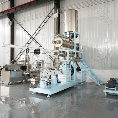 उच्च क्षमता ट्विन स्क्रू वेट एक्सट्रूडर मशीन फ्लोटिंग फिश फीड और पेट फूड उत्पादन के लिए ट्विन स्क्रू वेट एक्सट्रूडर / एक्सपैंडर