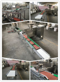 ऑटो ट्रे सिस्टम के साथ स्टेनलेस स्टील पालतू खाद्य उत्पादन लाइन मांस पट्टी