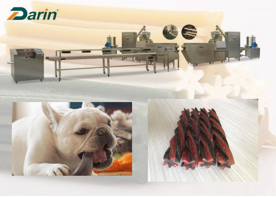 कुत्तों के दांत के लिए स्टेनलेस स्टील 100KW पालतू च्यूज़ प्रोडक्शन लाइन