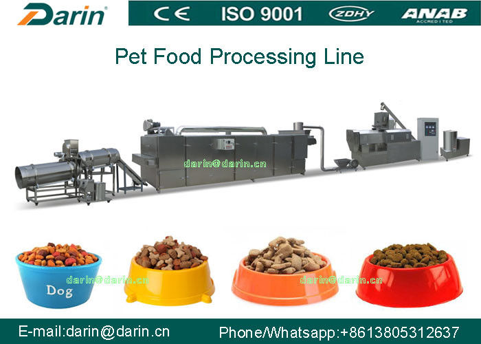 डबल स्क्रू पालतू खाद्य Extruder मशीन, कुत्ते खाद्य विनिर्माण उपकरण
