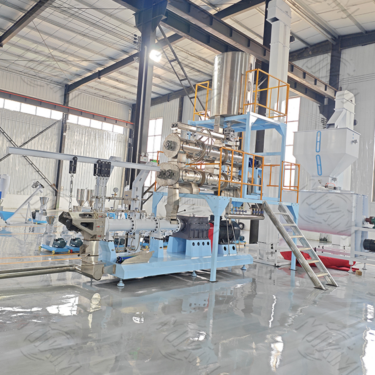 पालतू कुत्ते मछली स्नैक उत्पादन लाइन के लिए ट्विन स्क्रू एक्सट्रूडर मशीन