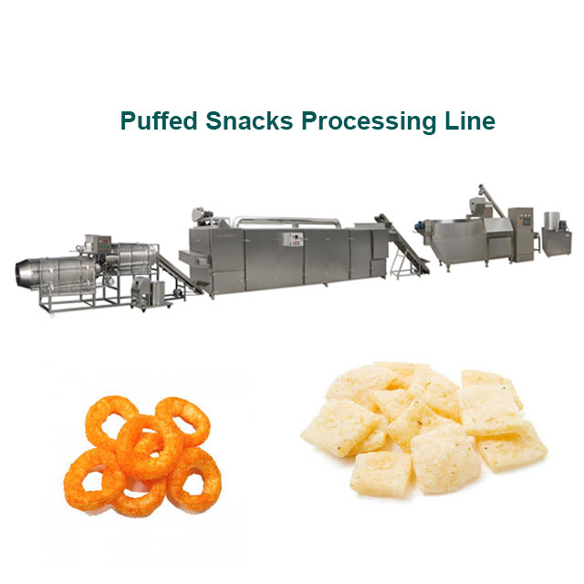 टिकाऊ मकई, चावल, गेहूं पफ स्नैक मशीन / उपकरण चीज़ बॉल के लिए