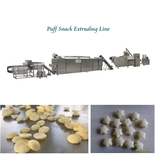 मकई पफ स्नैक बनाने की मशीन अवकाश स्नैक प्रसंस्करण 12 महीने की वारंटी