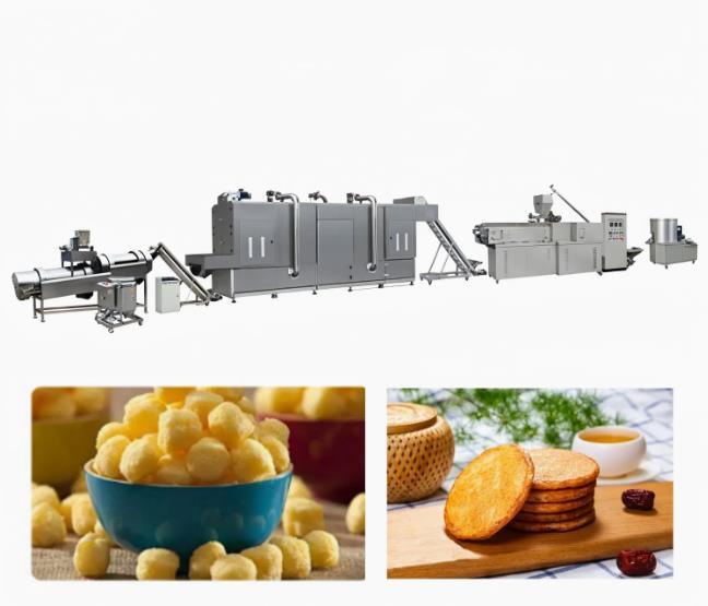 बिग क्षमता मकई नाश्ता पफ Extruder मशीन खाद्य उत्पादन लाइन