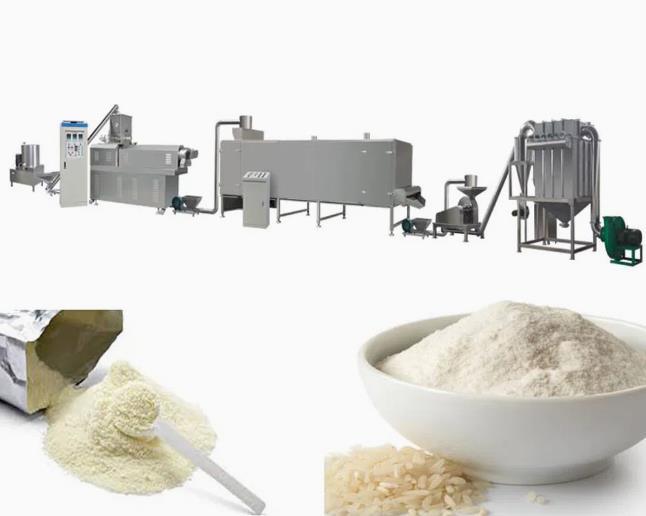 150 किलोग्राम / घंटा पोषण चावल पाउडर खाद्य एक्सट्रूडर मशीन प्रसंस्करण लाइन