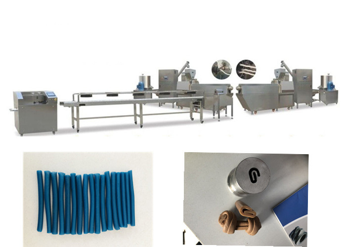 डॉग स्नैक्स पेट फ़ूड मैन्युफैक्चरिंग इक्विपमेंट / पेट ट्रीट एक्सट्रूडर लाइन