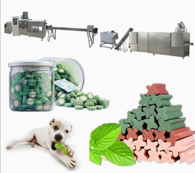 विभिन्न आकार पालतू इलाज मशीन कुत्ते चबाना नाश्ता खाद्य प्रसंस्करण उपकरण Extruder