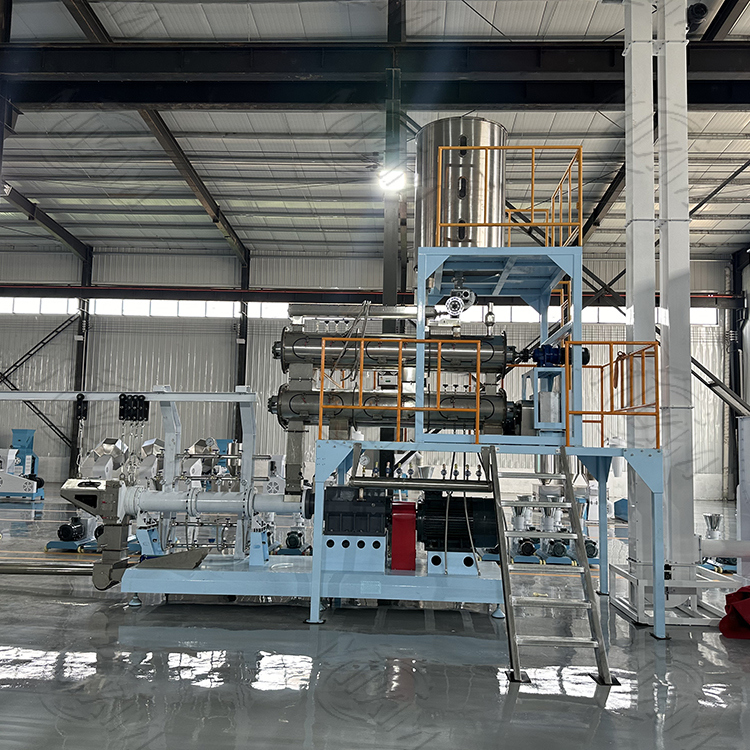 पालतू भोजन extruder मछली गोली उत्पादन लाइन 5300 x 1100 x 2300 मिमी