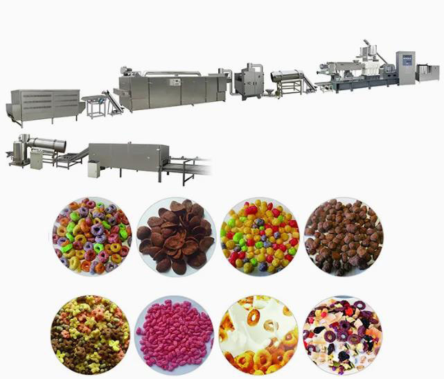 मक्का फ्लेक्स मशीनरी / कॉर्न फ्र्लेक्स स्नैक फूड प्रोडक्शन लाइन