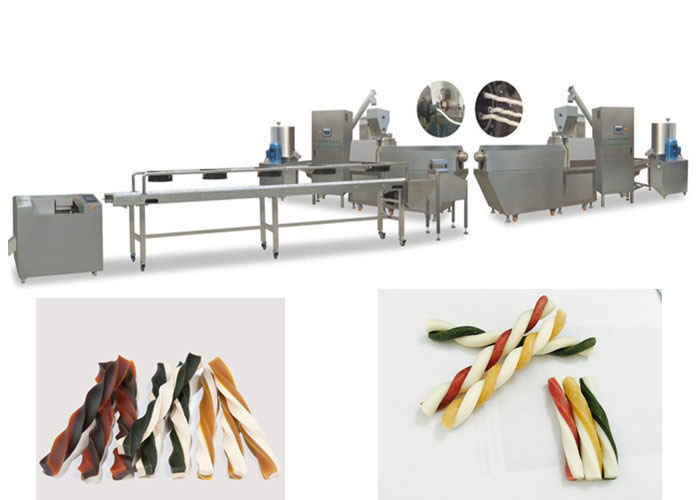 च्यूइंग गम स्नैक्स एक्सट्रूज़न मशीन पालतू पसंदीदा डबल कलर डॉग ट्रीट्स