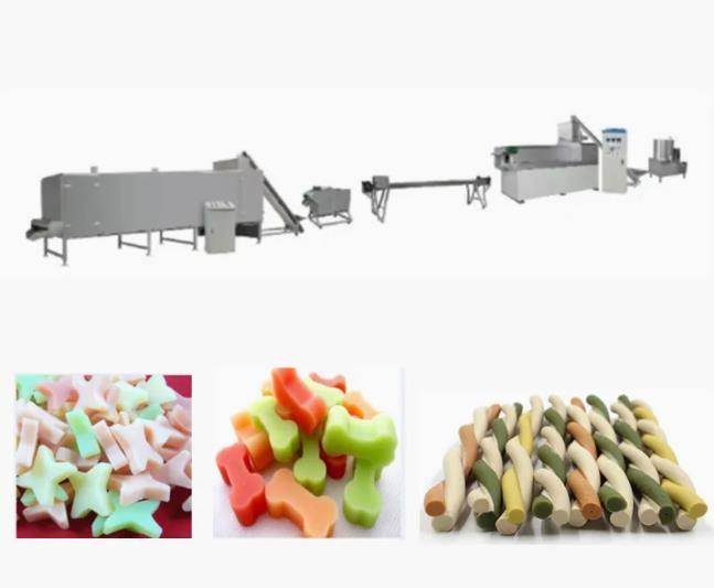 बीफ़ स्टेक, चिकन छड़ी दंत चिकित्सा देखभाल पालतू चेप्स बार के लिए डॉग फूड एक्सट्रूडर