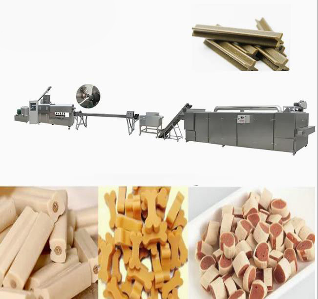 चबाने वाला पिल्ला डॉग फूड एक्सट्रूडर मशीन 100kg/h मक्का स्टार्च, मांस पाउडर के लिए