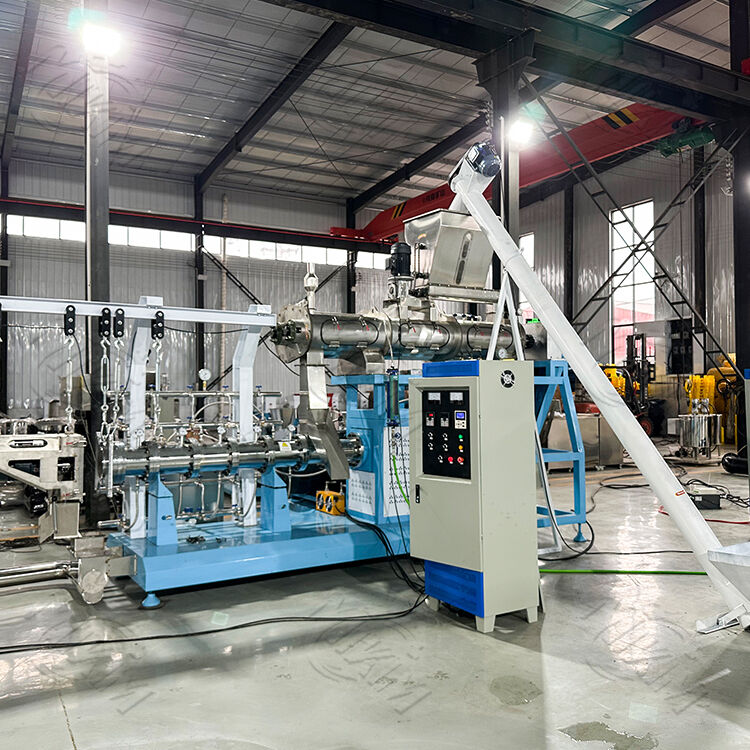 पूरी तरह से स्वचालित बिल्ली खाद्य उत्पादन लाइन तैरती मछली फ़ीड बनाने की मशीन कुत्ता / बिल्ली खाद्य extruder मशीन